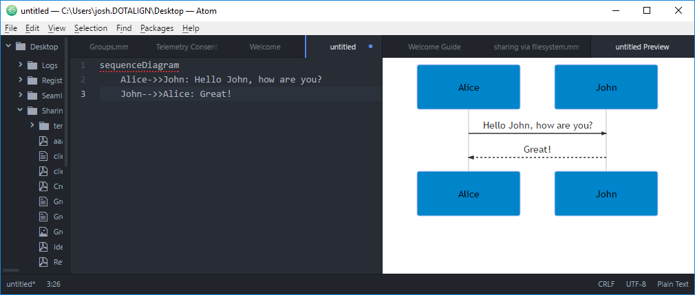 Sample Diagram in Atom