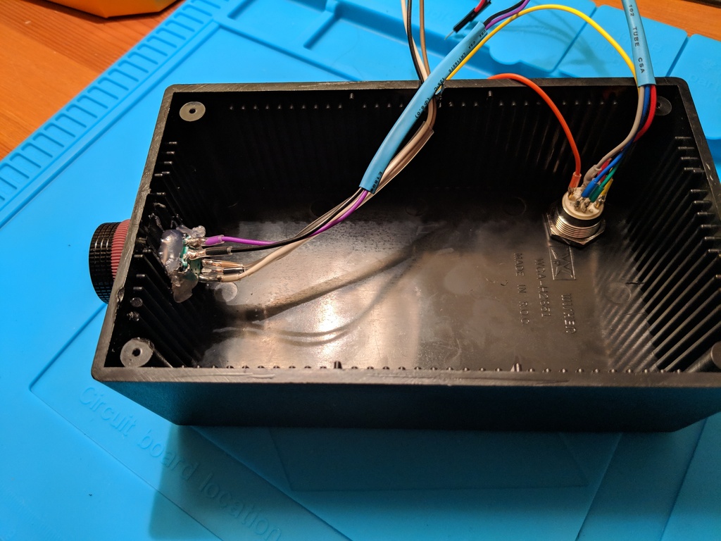 Enclosure with button and enclosure