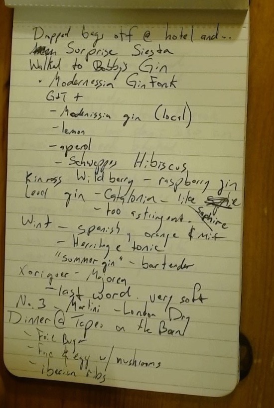 Barcelona notebook page 2, 2017-03-11