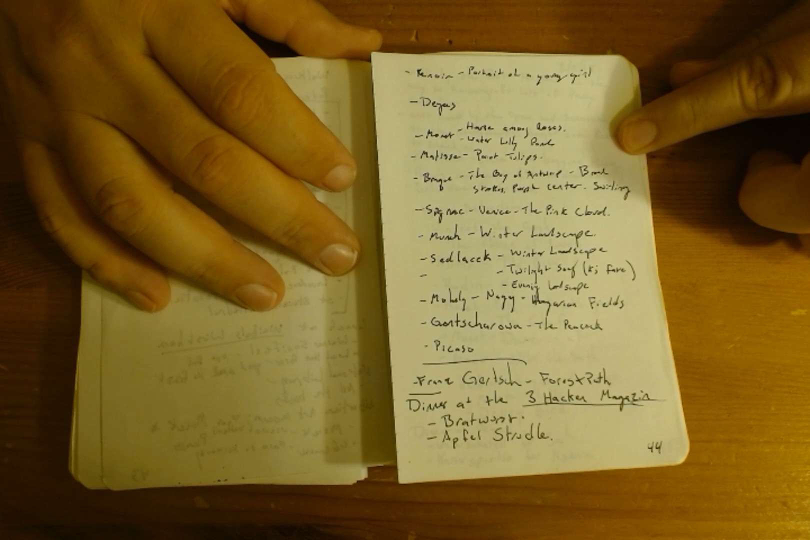 Notebook page 44, 2018-08-01