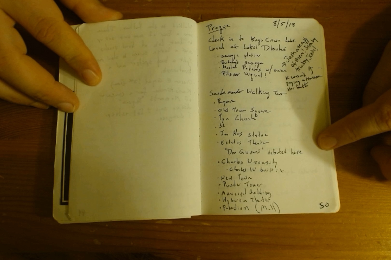 Notebook page 50, 2018-08-05