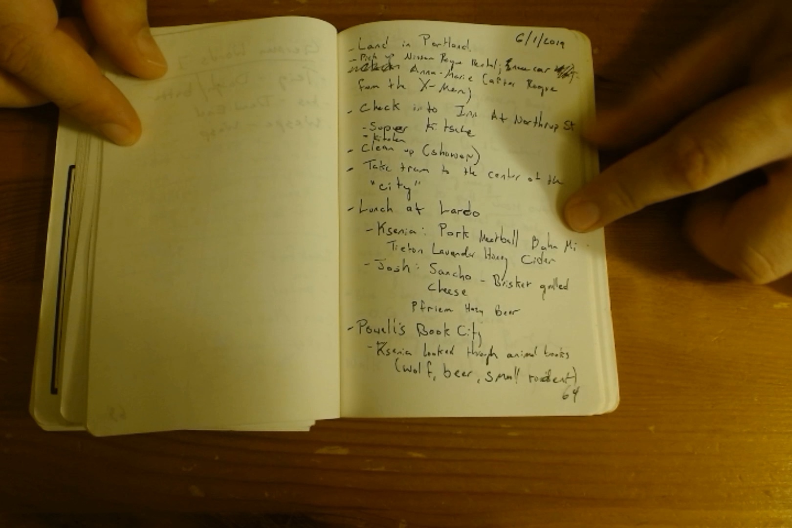 Notebook page 64, 2019-06-01
