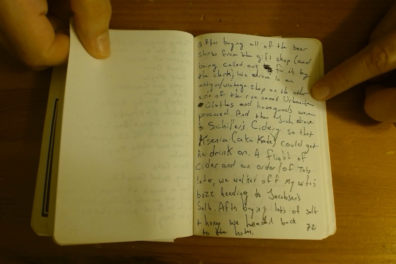 Notebook page 72, 2019-06-03