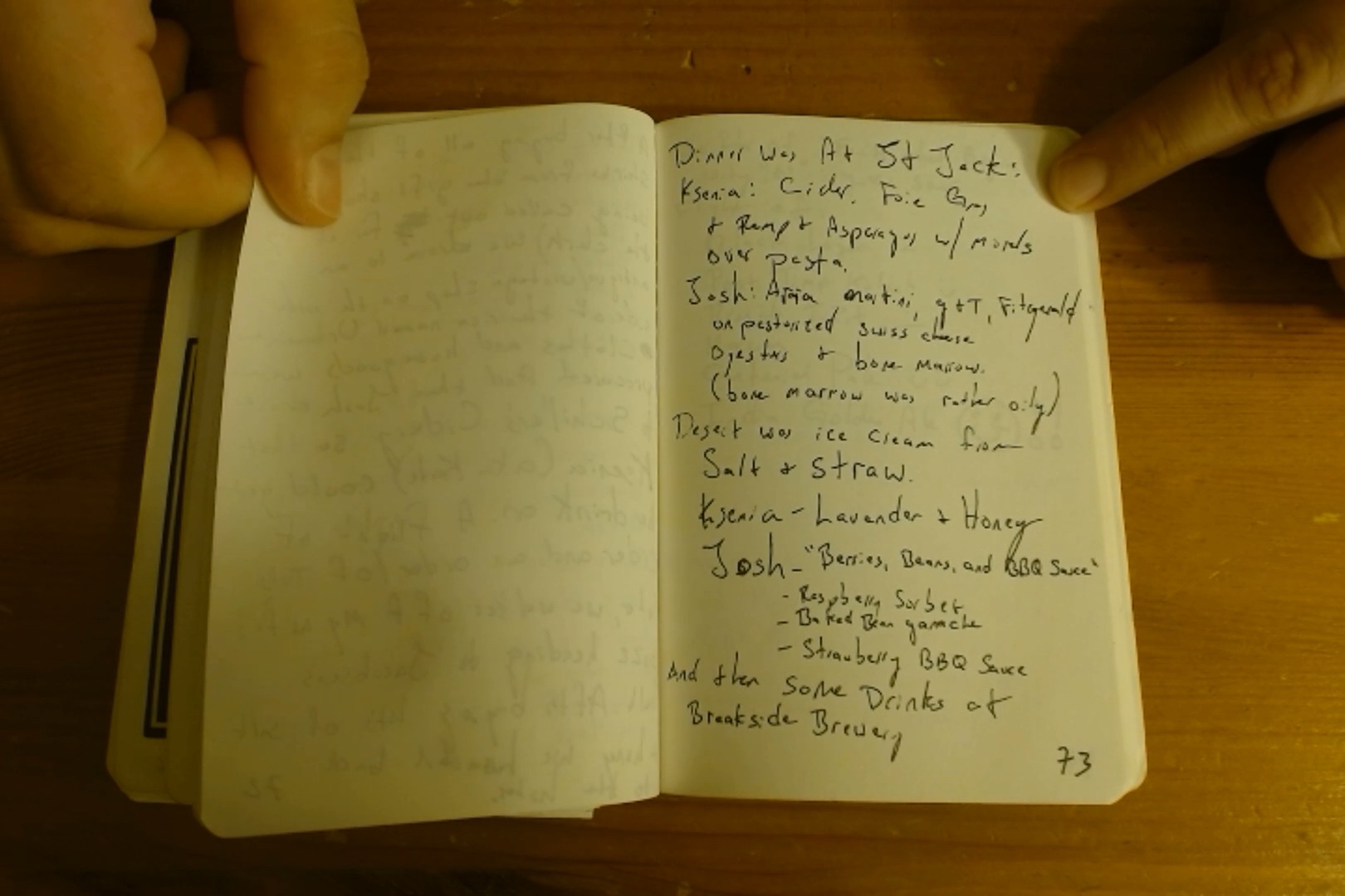 Notebook page 73, 2019-06-03