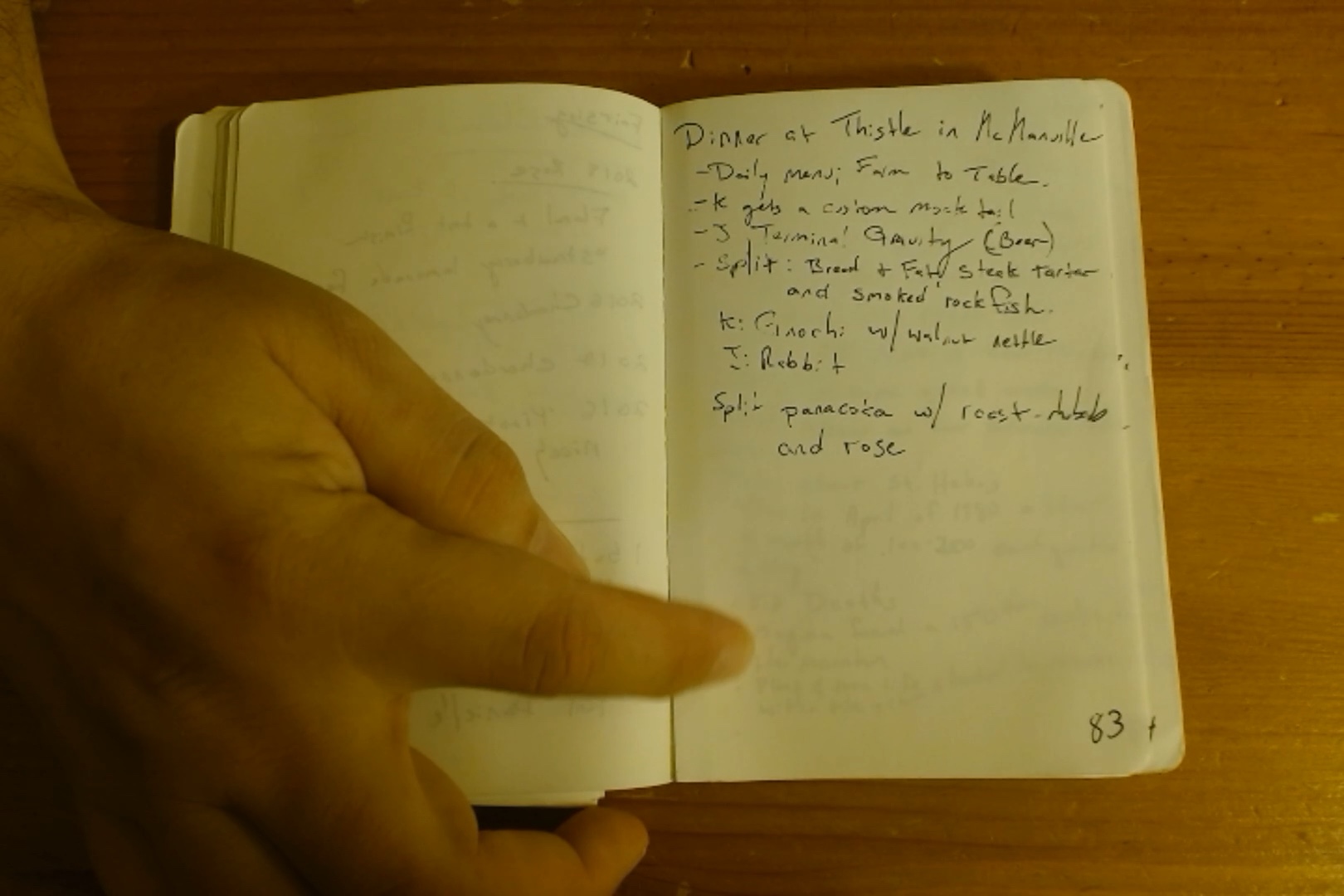 Notebook page 83, 2019-06-05