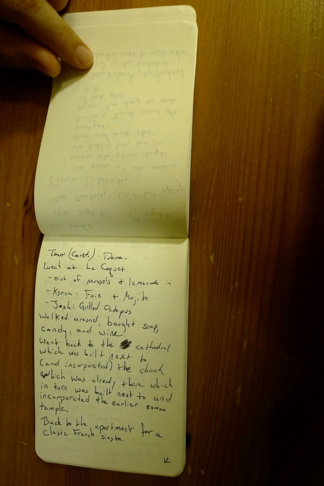 Notebook page 12, August 27, 2019