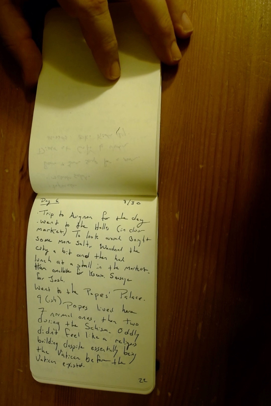 Notebook page 22, 2019-08-30