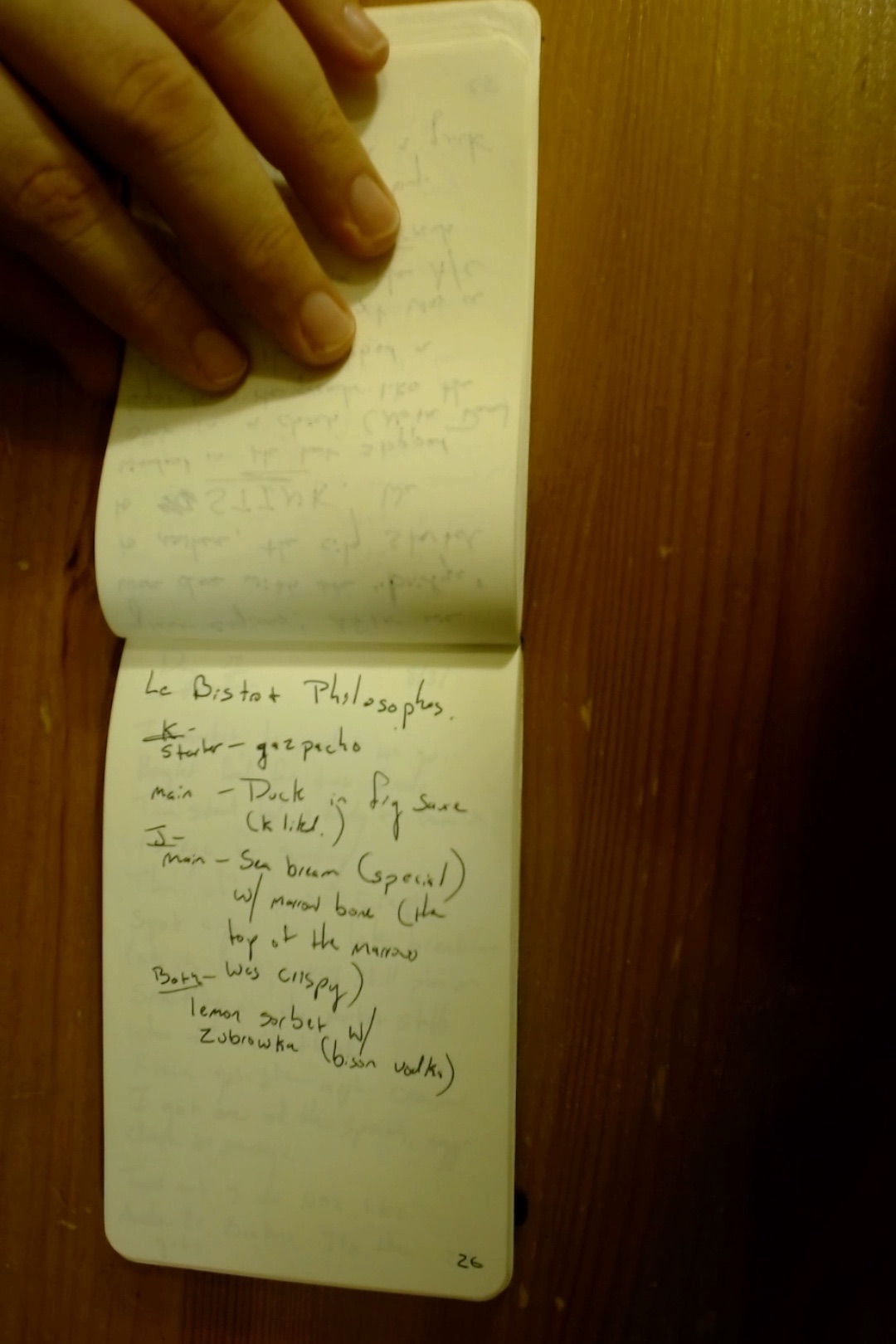 Notebook page 26, 2019-08-30