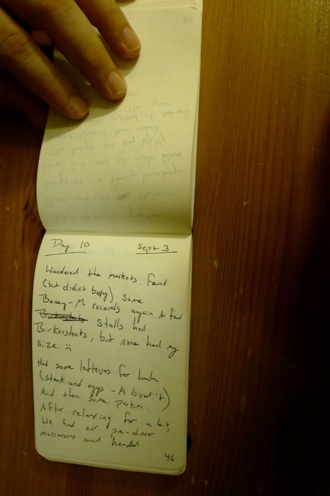 Notebook page 46, 2019-09-03
