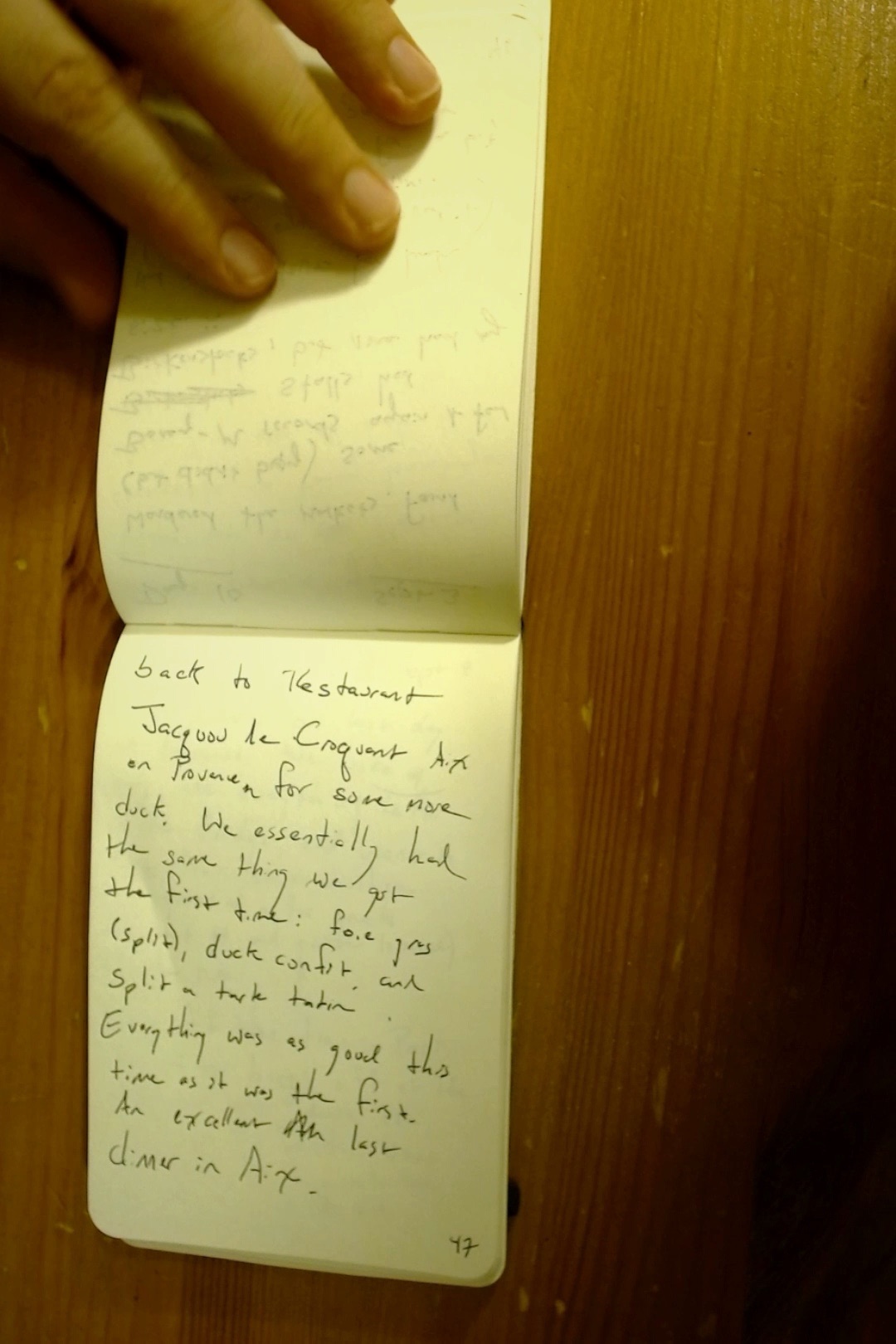 Notebook page 47, 2019-09-03