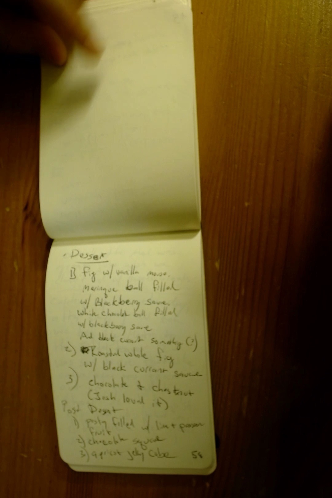 Notebook page 58, 2019-09-06
