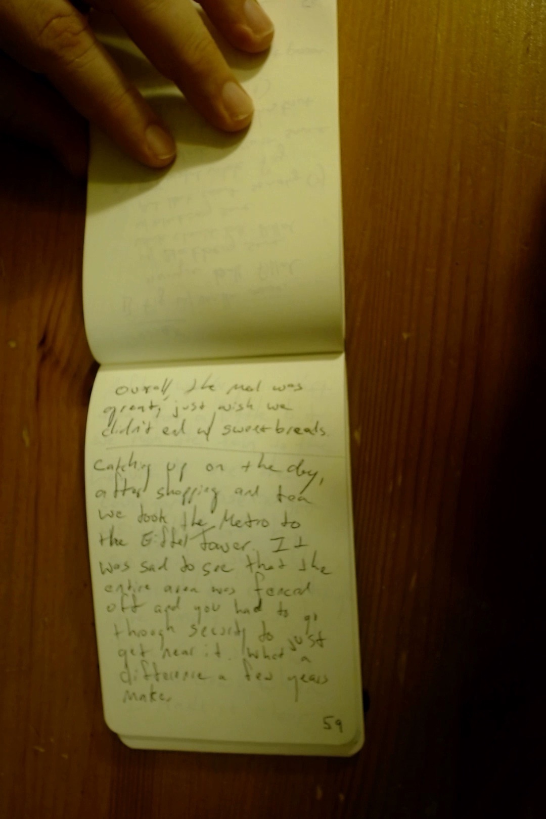 Notebook page 59, 2019-09-06