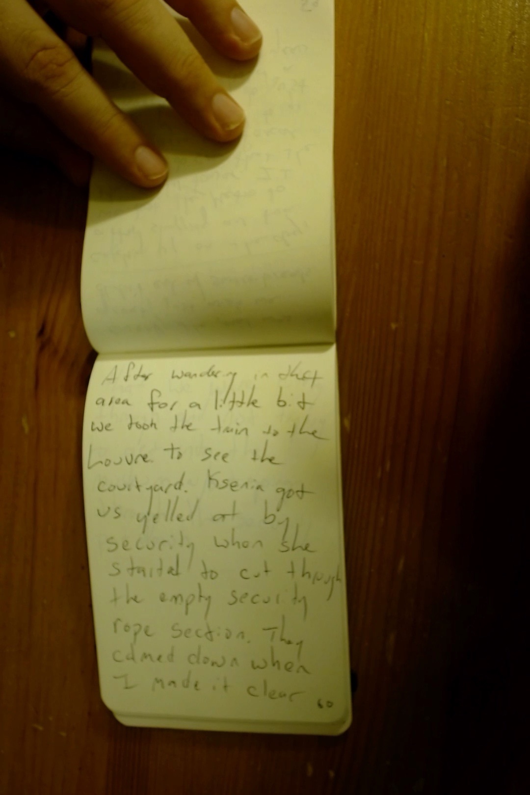 Notebook page 60, 2019-09-06