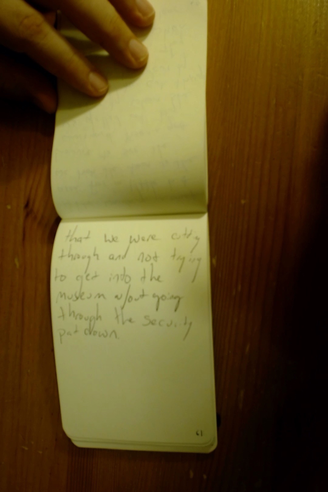 Notebook page 61, 2019-09-06