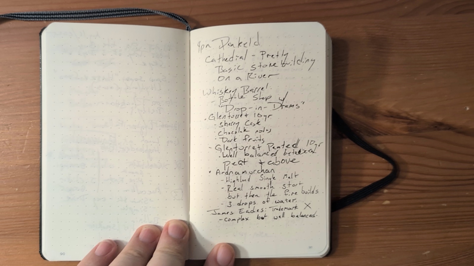 Notebook pages 90–91, August 16, 2025