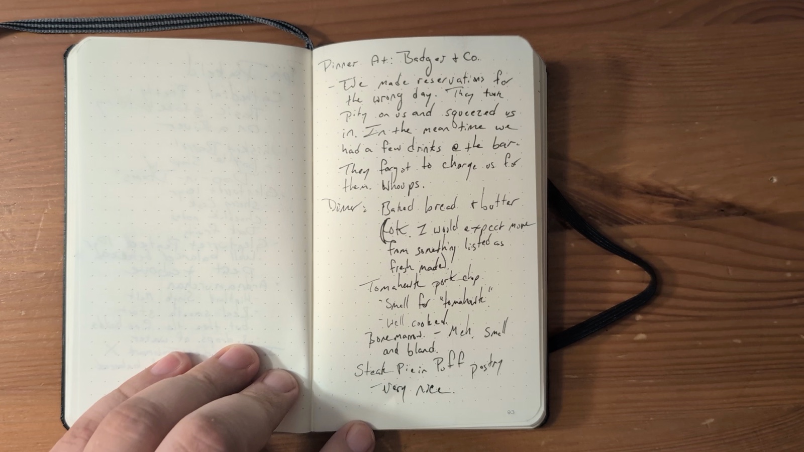 Notebook pages 92–93, August 16, 2025