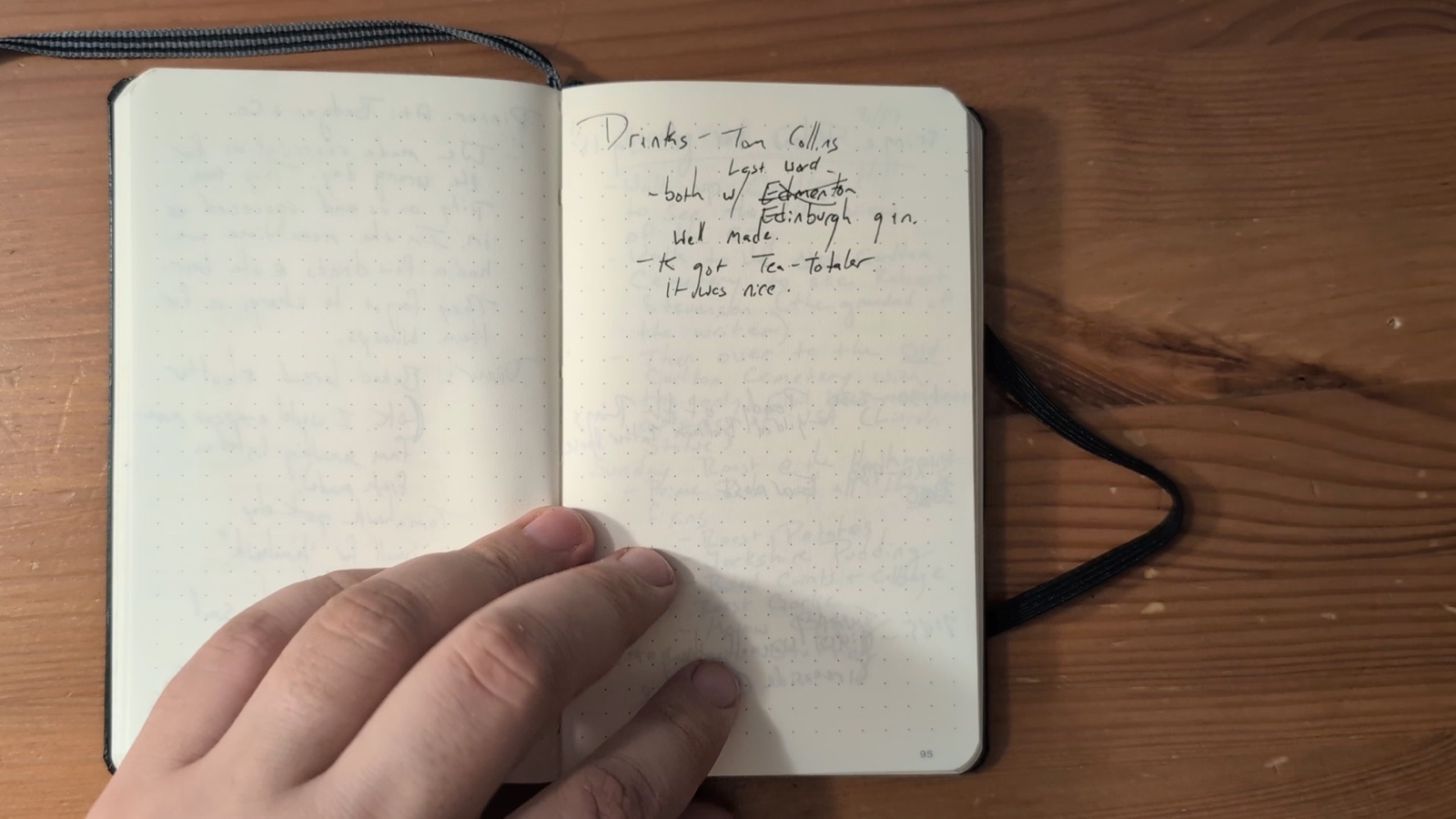 Notebook pages 94–95, August 16, 2025