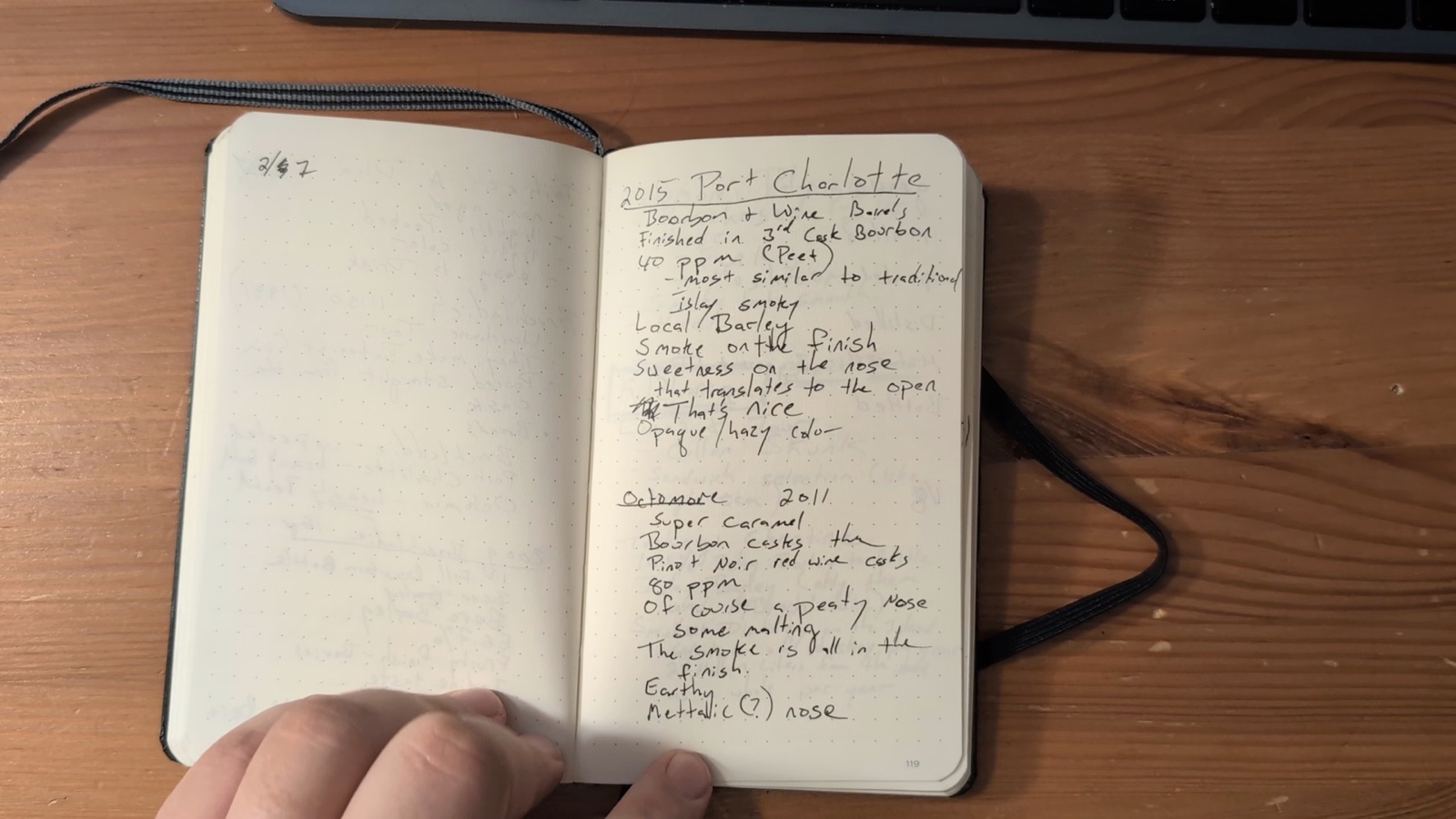 Notebook pages 118–119, August 22, 2025