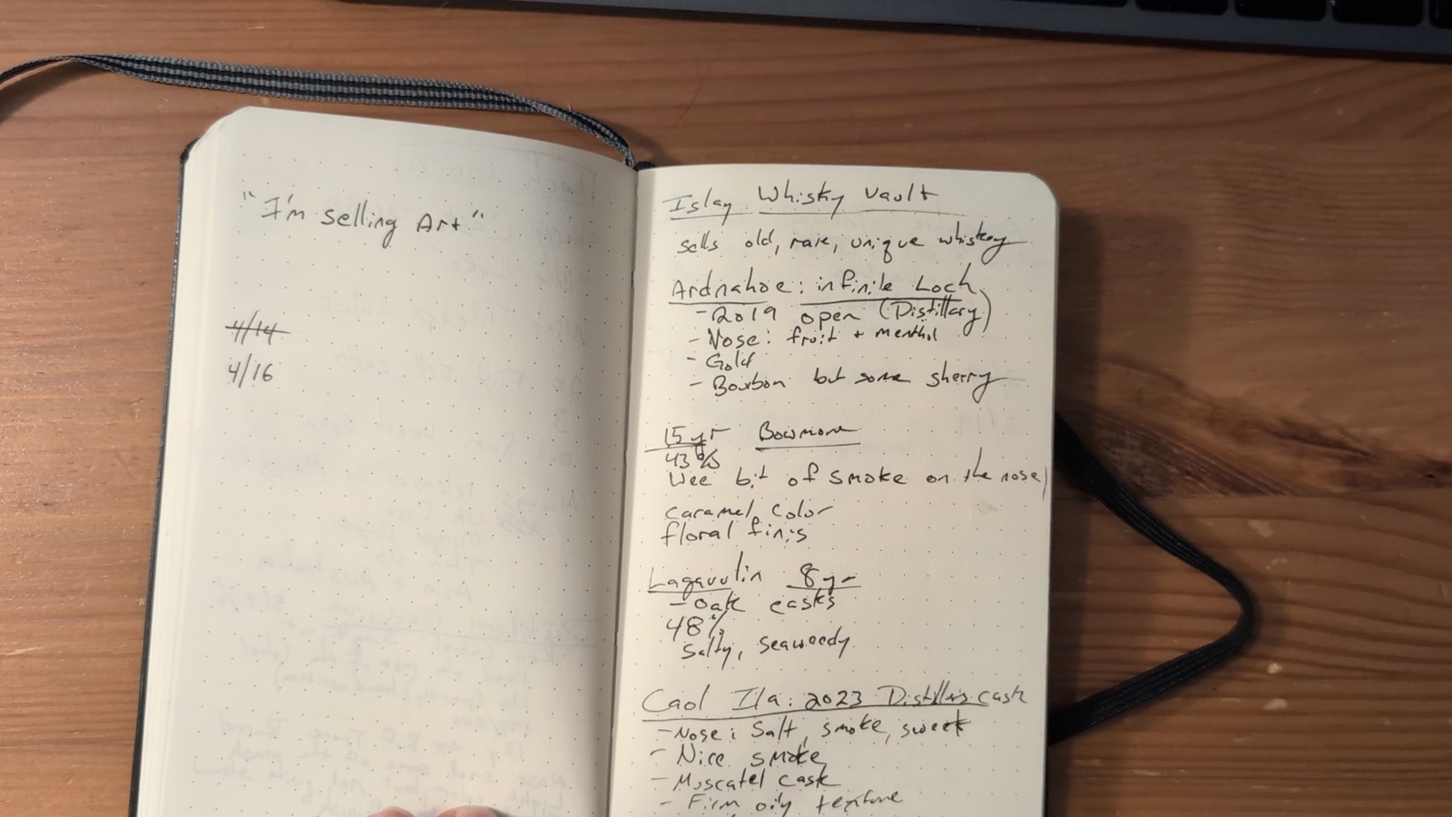Notebook pages 126–127, August 22, 2025