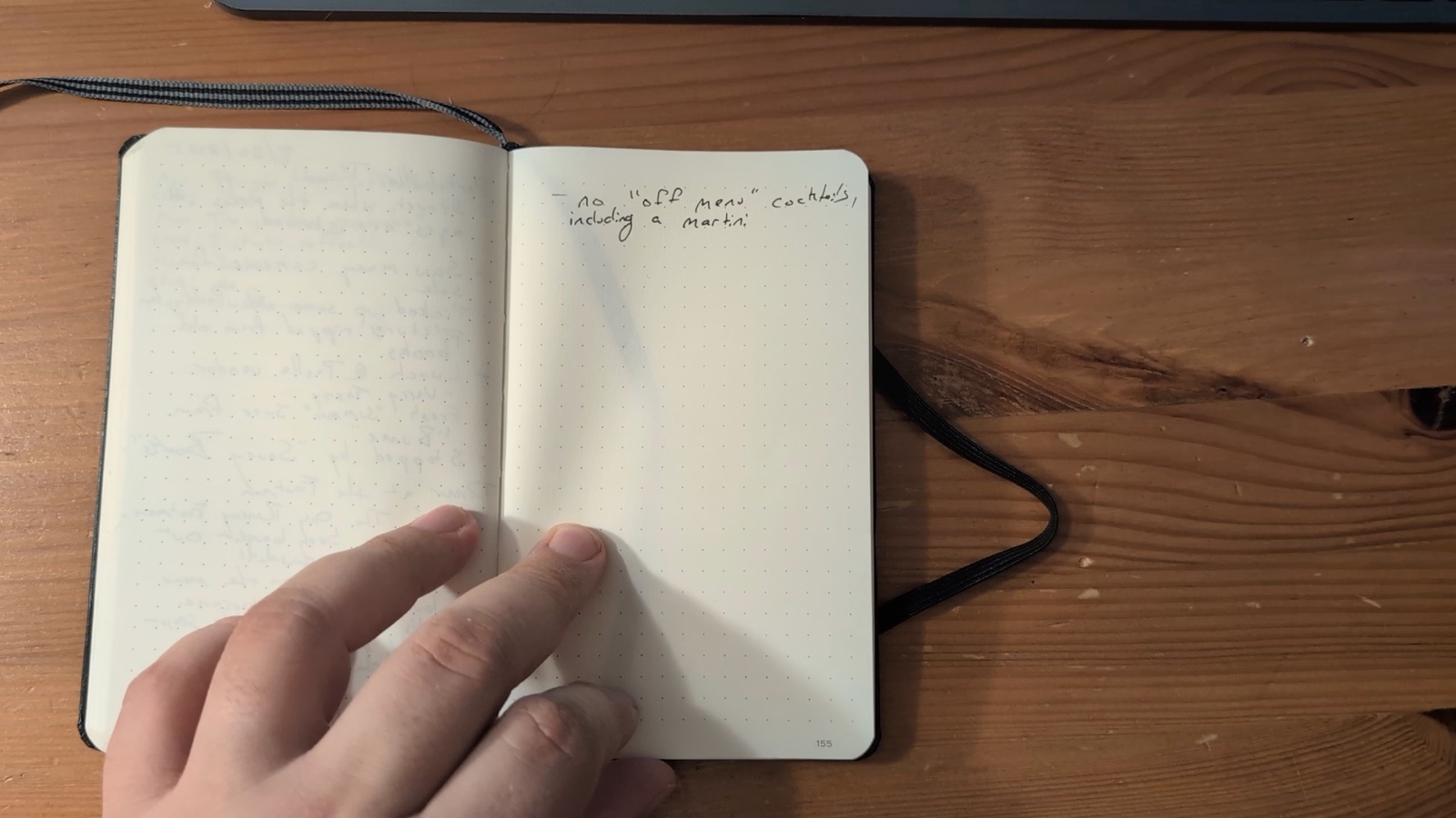 Notebook pages 154–155, August 30, 2025