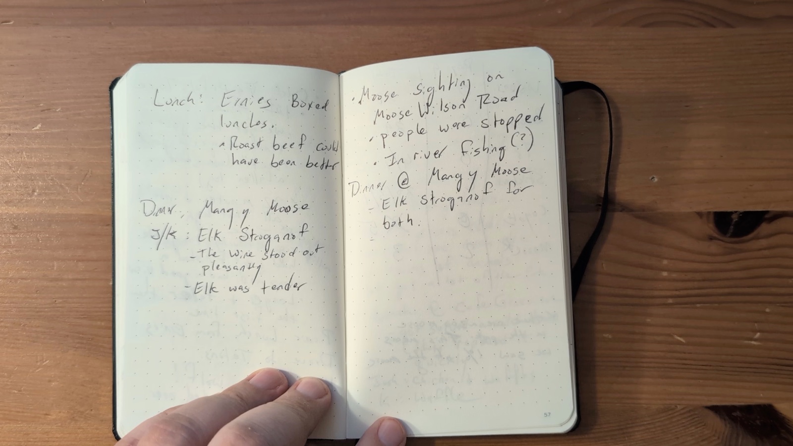 Notebook pages 56–57, June 16, 2024