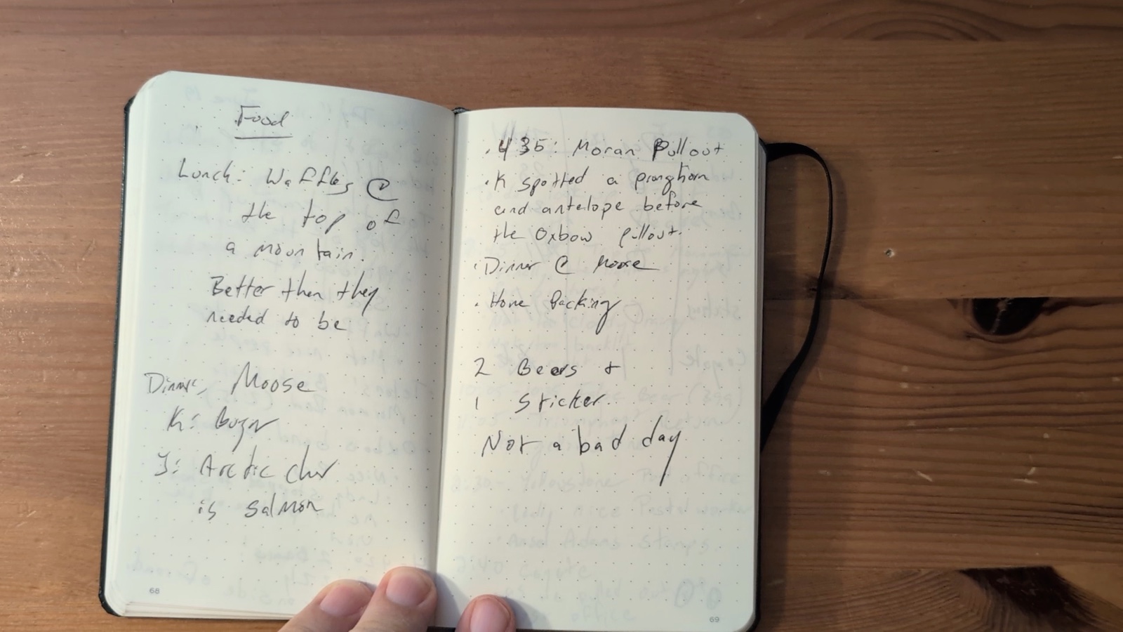 Notebook pages 68–69, June 19, 2024