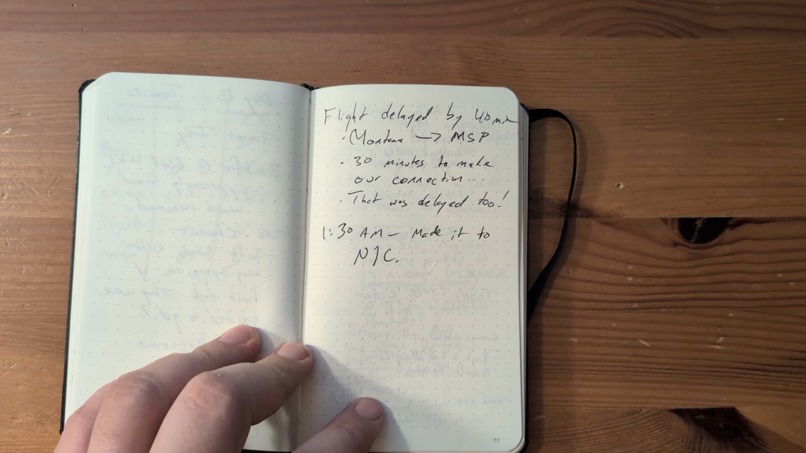 Notebook pages 76–77, June 21, 2024